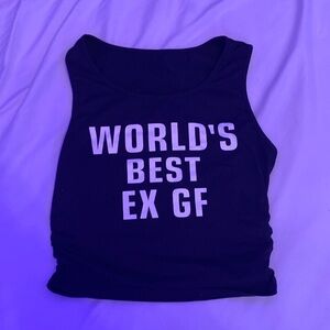 Worlds best ex gf print shirt sleeveless